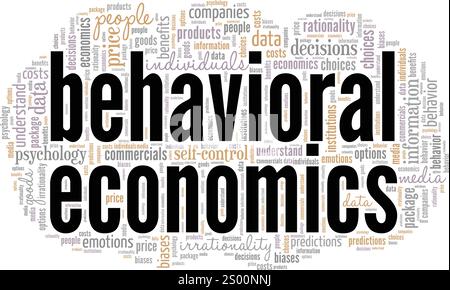 Behavioral Economics word cloud conceptual design isolated on white background. Stock Vector