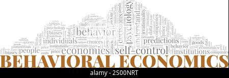 Behavioral Economics word cloud conceptual design isolated on white background. Stock Vector