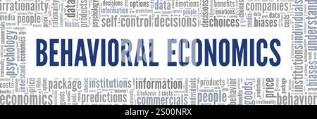 Behavioral Economics word cloud conceptual design isolated on white background. Stock Vector