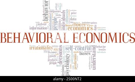 Behavioral Economics word cloud conceptual design isolated on white background. Stock Vector