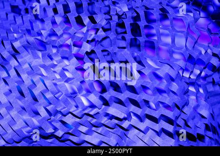Corrugated Packaging Card Abstract Textured Blue Ridged Paper Background Stock Photo