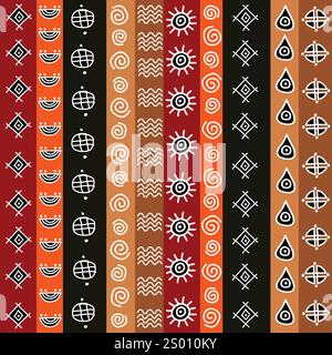 Hand drawn ethnic boho style vector seamless pattern Stock Vector