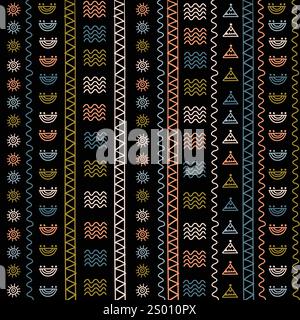 Hand drawn ethnic boho style vector pattern Stock Vector