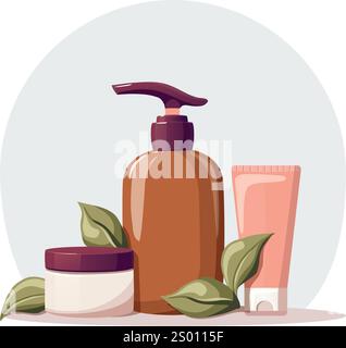 Wellness and spa still life concept, vector mockup Stock Vector