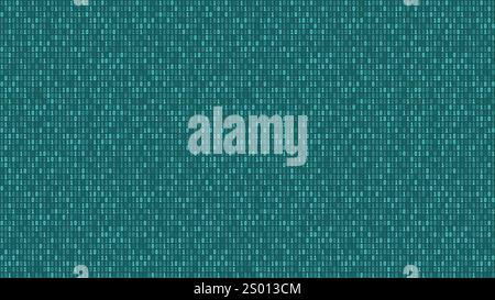 Binary computer digital code. Seamless code stream vector background. Tech pattern 01 digital code turquoise blue texture. Stock Vector
