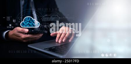 Secure your data with advanced cybersecurity Protect computers, passwords, and digital privacy from fraud. Use technology to shield access and ensure Stock Photo