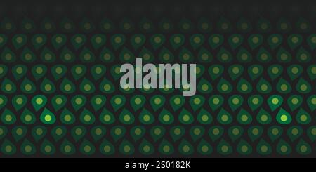 Abstract Leaves, Petals, Avocado Pattern on Dark Background - Wallpaper Design, Generative Art Vector Illustration Stock Vector