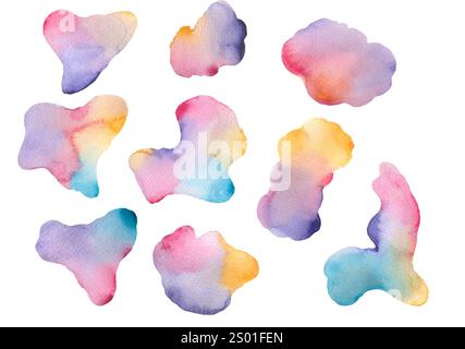Watercolor splash in soft pastel shades Stock Vector