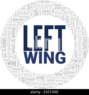 L Word Design Left Wing word cloud conceptual design isolated on white background ...