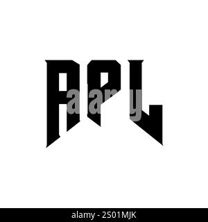 APL letter logo design for technology company. APL logo design black ...