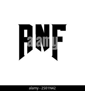 ANF letter logo design in six style. ANF polygon, circle, triangle ...