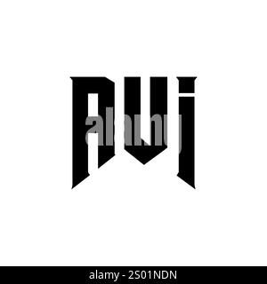 AUI letter logo design for technology company. AUI logo design black ...