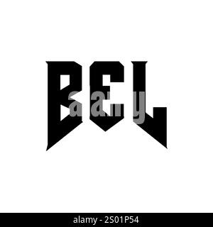 BEL letter logo design for technology company. BEL logo design black ...