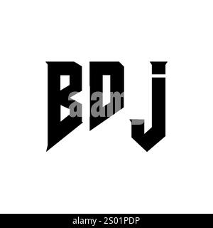 BDJ letter logo design for technology company. BDJ logo design black ...