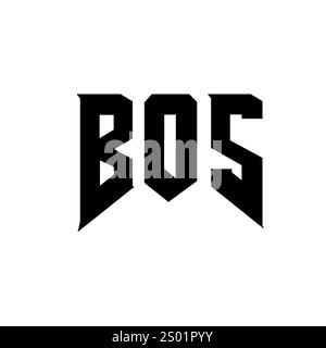 BOS letter logo design for technology company. BOS logo design black ...