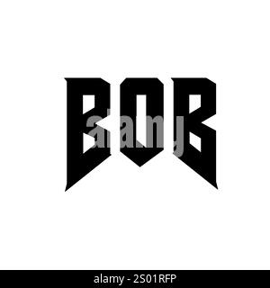 BOB letter logo design for technology company. BOB logo design black ...