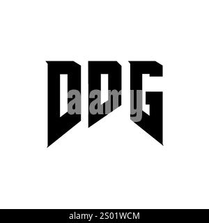 DDG letter logo design for technology company. DDG logo design black ...