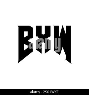 BXW letter logo design for technology company. BXW logo design black ...