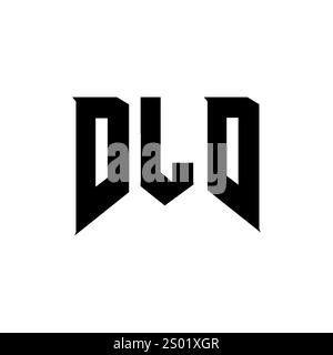 DLD letter logo design for technology company. DLD logo design black ...