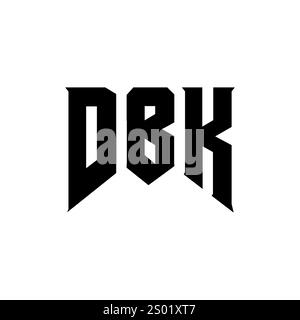 DBK letter logo design for technology company. DBK logo design black ...