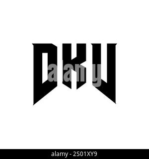 DKV letter logo design in six style. DKV polygon, circle, triangle ...