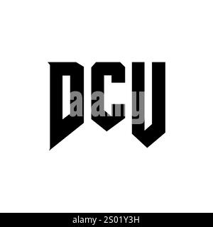 DCU Letter Logo Design For Technology Company DCU Logo Design Black 