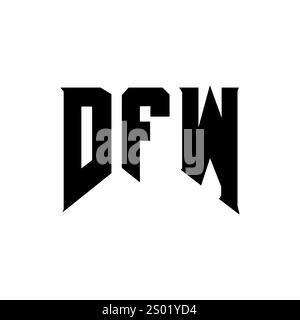 DFW letter logo design for technology company. DFW logo design black ...