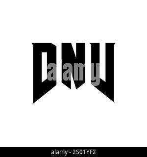 DNV letter logo design for technology company. DNV logo design black ...