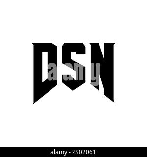 DSN letter logo design for technology company. DSN logo design black ...