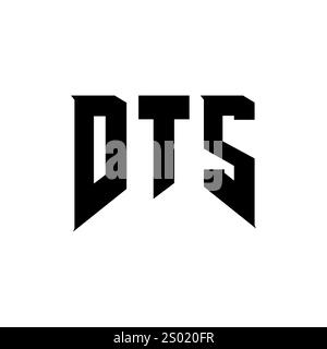 DTS letter logo design for technology company. DTS logo design black ...