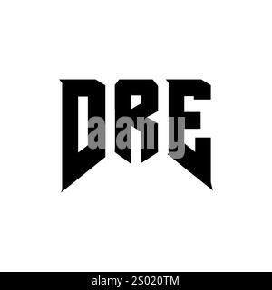 DRE letter logo design for technology company. DRE logo design black ...