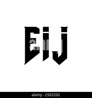 EIJ letter logo design for technology company. EIJ logo design black ...