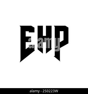 EHP letter logo design for technology company. EHP logo design black ...