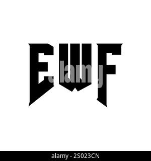 EWF letter logo design for technology company. EWF logo design black ...