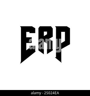 ERP letter logo design for technology company. ERP logo design black ...