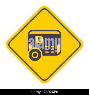 Diesel generator black icon. Automatic electricity generation. Stock Vector