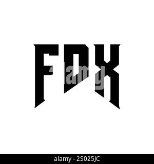 FDX letter logo design for technology company. FDX logo design black ...