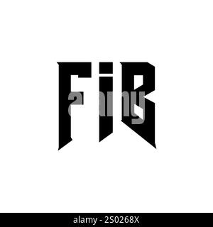 FIB letter logo design for technology company. FIB logo design black ...