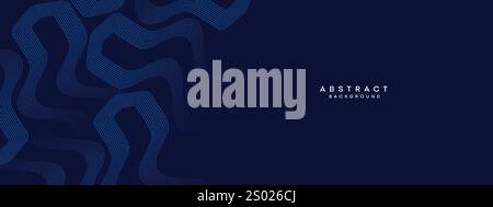 Dark Blue Gradient Abstract Geometric Flowing Lines Background. Abstract Website Design Blue Geometric Featuring Line Backdrop with Gradient Shapes Stock Vector