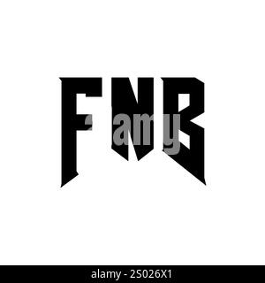 FNB letter logo design for technology company. FNB logo design black ...