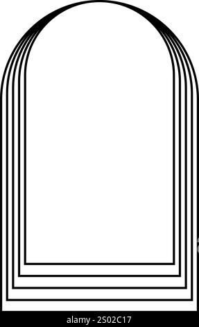 Boho style linear arc frame collection. Bohemian decorative ornamental ...