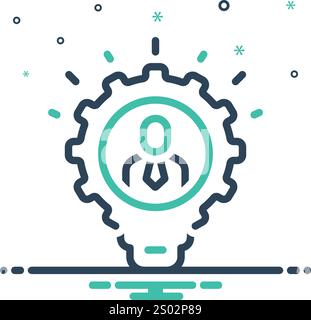 Icon for skills, dexterity Stock Vector