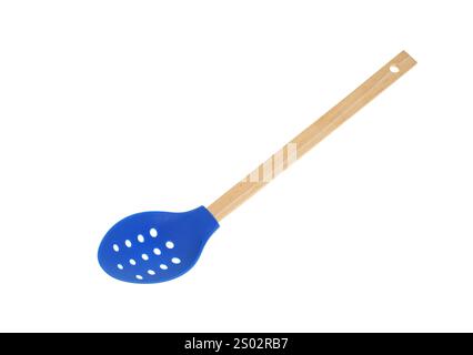 silicone kitchen skimmer isolated on white background Stock Photo
