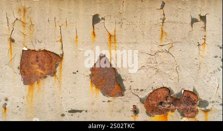Metal texture with blue paint and rust Stock Photo