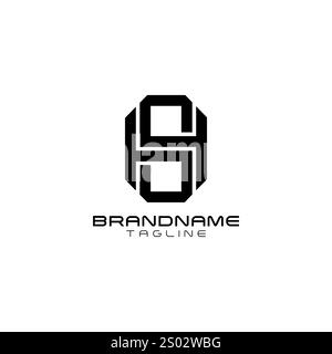 modern initial HS logo design vector Stock Vector
