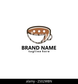 message coffee logo design vector Stock Vector