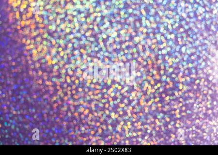 Blurred Background of Shiny purple glitter halftone dotted background Stock Photo
