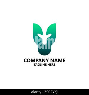 initial Y plane logo design vector Stock Vector