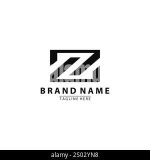 initial LZ logo design vector Stock Vector