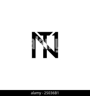 Creative Professional Trendy Letter NT TN Logo Design Stock Vector